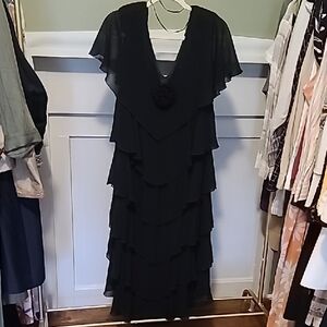FLASH SALE through 12/16 - Chic Black Asymmetrical Layered Dress